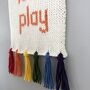 'Let's Play' Knitted Wall Hanging, thumbnail 4 of 4