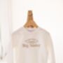 'Promoted To Big Sister' Embroidered Bow Pregnancy Announcement Sweatshirt Jumper, thumbnail 7 of 7