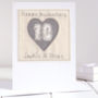 Personalised 10th Tin Wedding Anniversary Card, thumbnail 1 of 12