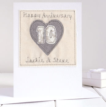 Personalised 10th Wedding Anniversary Card By Milly And Pip Gifts And ...
