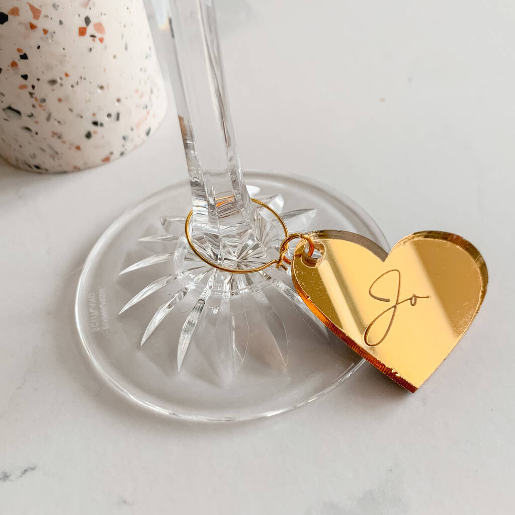 Heart Personalised Glass Charm, 1 of 3