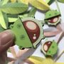 Colourful Wooden Conker Brooch, Autumn Gift, thumbnail 1 of 5