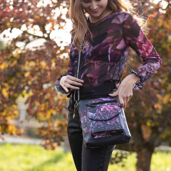Crossbody Handbag With Jewel Hydrangea Floral Print, 5 of 5