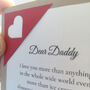 Letter To Daddy Keepsake Card, thumbnail 4 of 7