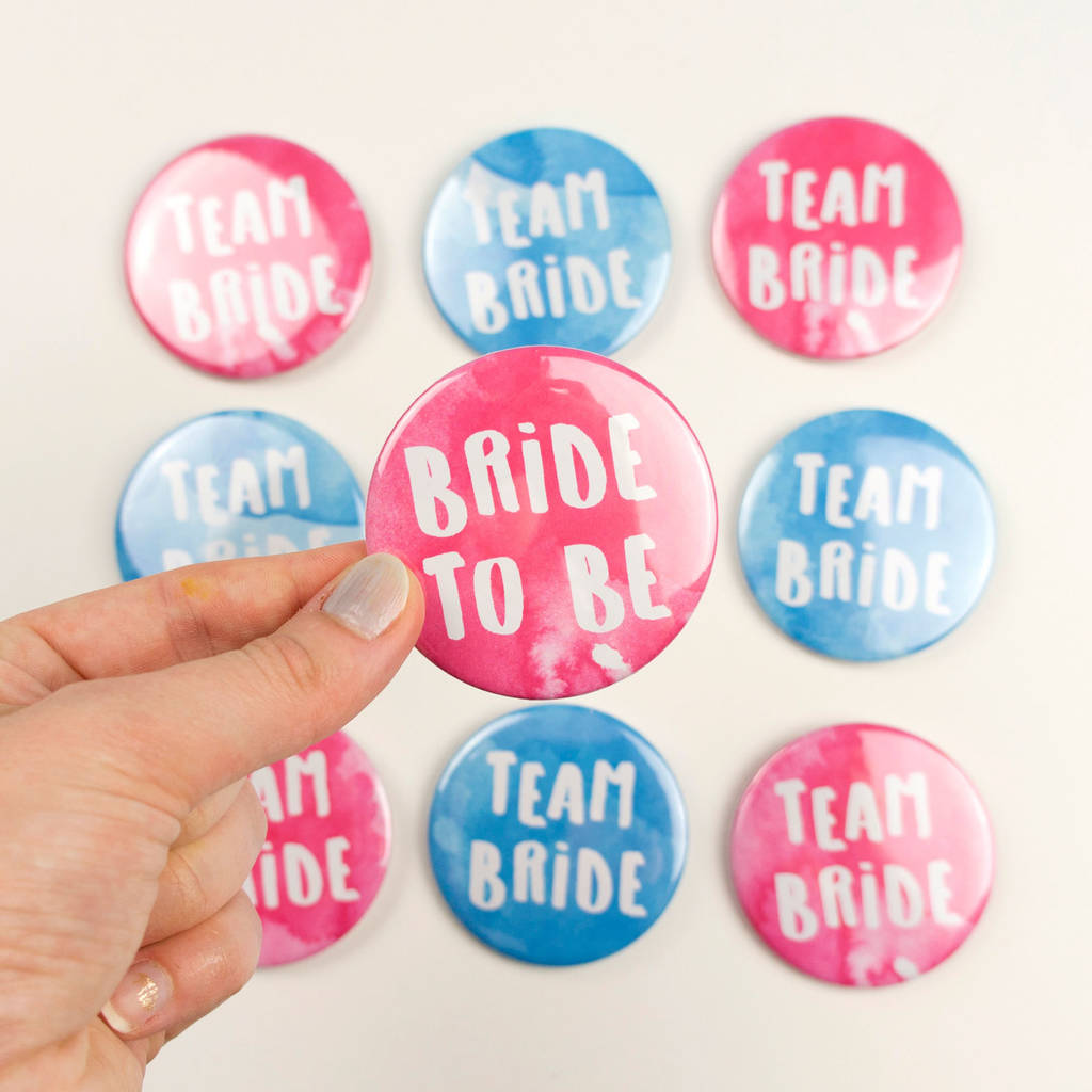 Hen Party Badges Team Bride By Darwin Designs | notonthehighstreet.com