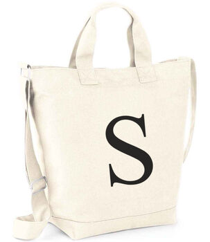 Personalised Letter Canvas Tote Bag, 4 of 4