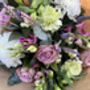 Pinks Hand Tied Bouquet Includes Pink Roses, thumbnail 2 of 10