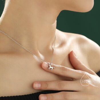 Tiny Unicorn Horse Necklace In Sterling Silver, 3 of 10
