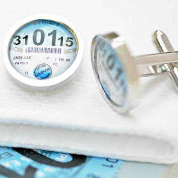 Personalised Date Tax Disc Cufflinks, 7 of 8