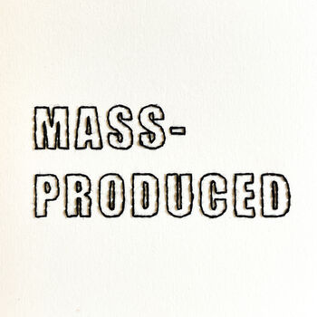 'Mass Produced' Hand Embroidered Card, 2 of 5