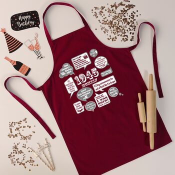 'Events Of 1945' 80th Birthday Gift Apron, 4 of 9