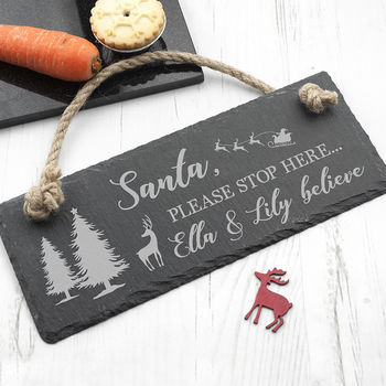 Personalised Slate Christmas Hanging Sign, 3 of 5