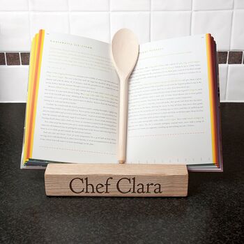Personalised Single Oak Tablet Holder, 7 of 7