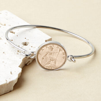 90th Birthday 1936 Farthing Bangle Bracelet, 3 of 9