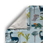 Soft Cosy And Cuddly Kids Toddler Blanket Dinosaur Blue, thumbnail 5 of 5