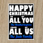 Personalised Family Christmas Card With Names, thumbnail 3 of 8