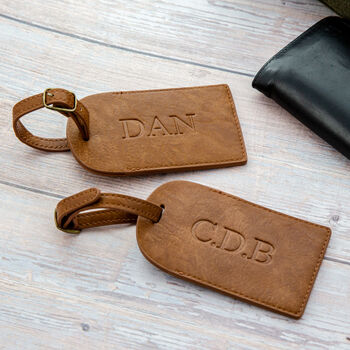 Faux Leather Bag With Personalised Luggage Tag, 2 of 11