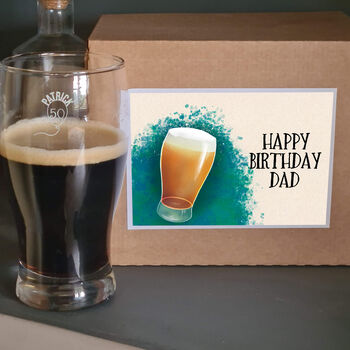 Personalised 50th Birthday Gift Balloon Pint Glass, 3 of 9