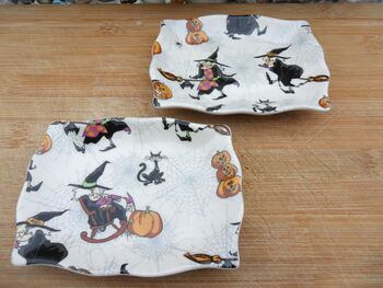 Set Of Two Handmade Soap Dishes In Witches Design, 6 of 10
