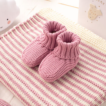 Dawn Pink Welcome Baby Knitted Essentials And Toy Gift Set, 5 of 12