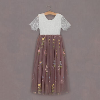 Enchanted Flower Girl Occasion Dress Heather Mauve, 5 of 11