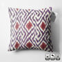 Purple Handwoven Ikat Cushion Cover, thumbnail 5 of 7