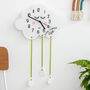 Children's Cloud And Raindrops Rainbow Wall Clock, thumbnail 1 of 4