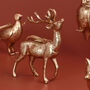 G Decor Antique Gold Animal Christmas Tree Baubles, thumbnail 2 of 6