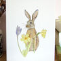 March Hare And Primroses Easter Card, thumbnail 2 of 6