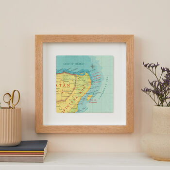 Personalised Cancun Map Print Wall Art, 3 of 5