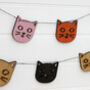 Wooden Cat Bunting, thumbnail 2 of 3