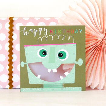 Laser Cut Robot Birthday Card, 4 of 5