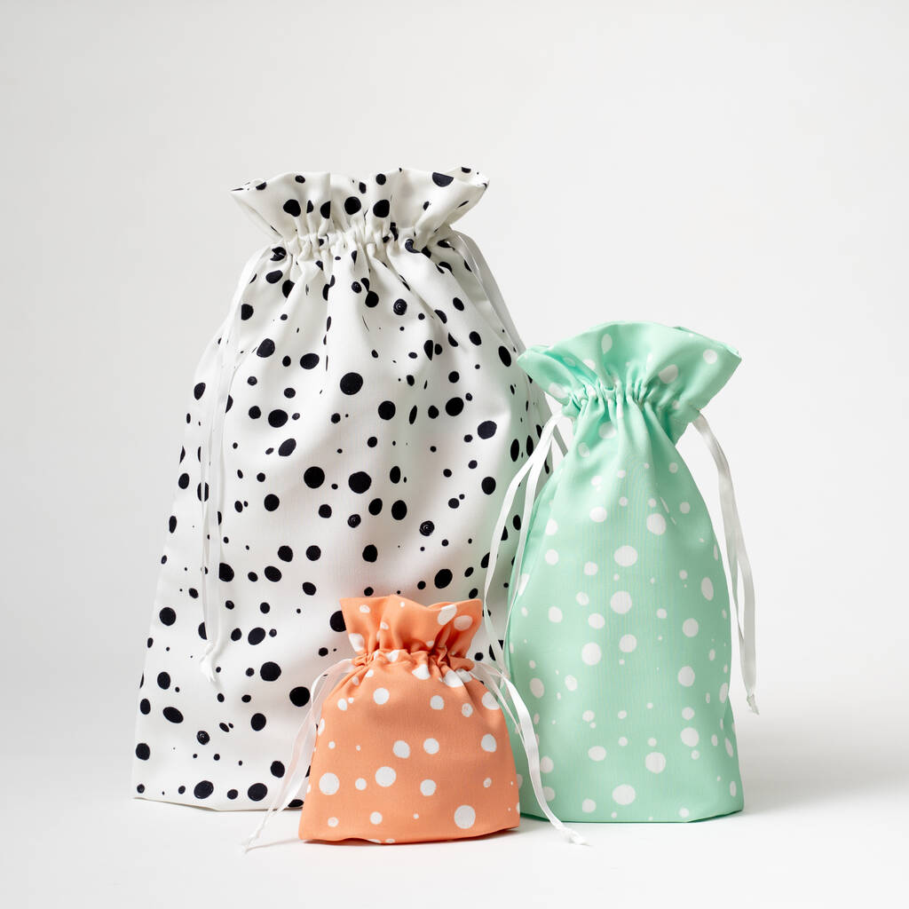 Set Of Three Reusable Luxury Fabric Gift Bags, 1 of 10