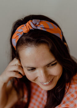 Love Orange And Lilac Knot Headband, 2 of 9