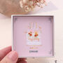 'Happy Birthday' Sterling Silver Crystal Cherry Earrings, thumbnail 5 of 5