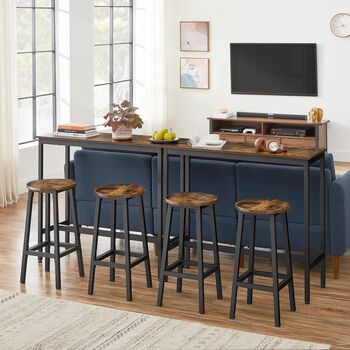 Bar Table Set With Stools Dining Set, 3 of 5
