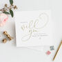 Will You Be My Flower Girl Card | Mock Gold Fe37, thumbnail 3 of 4