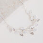 Silver Colour Small Leaf Necklace, thumbnail 3 of 3