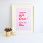 'Light At The End Of The Tunnel' Typography Print, thumbnail 2 of 4