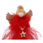 Small Light Up Red Angel Christmas Tree Topper, thumbnail 2 of 5