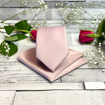 Suede Pink Wedding Tie Set, 2 of 10