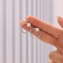 Natural Freshwater Pearl Ear Jacket In Sterling Silver, thumbnail 5 of 11