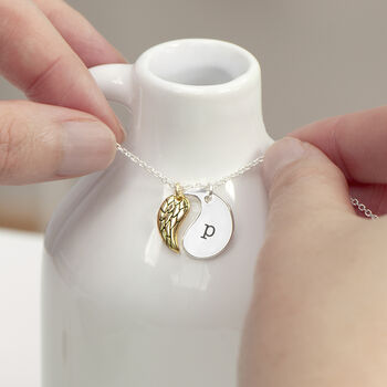 Personalised Contemporary Angel Wing Necklace, 2 of 10