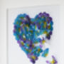 Framed Memorial Butterfly Heart Forget Me Not Colours, thumbnail 4 of 7