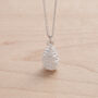 Pine Cone Solid Silver Necklace, thumbnail 2 of 6
