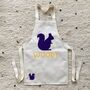 Personalised Squirrel Kids Apron, thumbnail 5 of 7