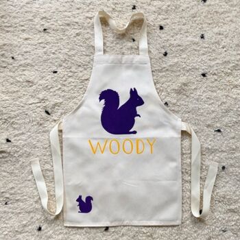 Personalised Squirrel Kids Apron, 5 of 7
