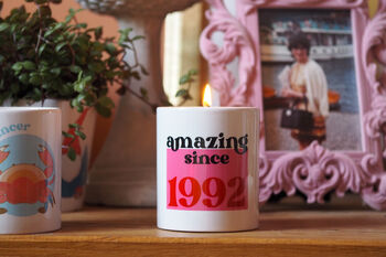 Amazing Since… Personalised Ceramic Candle, 2 of 5