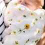 Buttercups Bees Bamboo Organic Cotton Muslin Swaddle, thumbnail 1 of 6