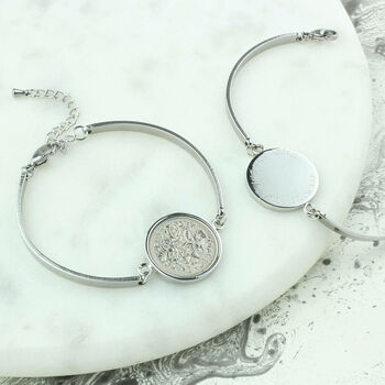 Any Date Personalised Sixpence Cuff Bracelet, 5 of 12